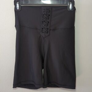 WeWoreWhat Lace Up Biker Shorts Black 6.5” Inseam Punk Grunge Women’s Size S